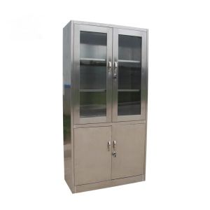 SS Glass Door Cabinet