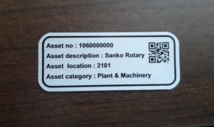 Aluminium Etched Asset Tags With QR Code
