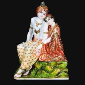 Marble Radha Krishna Statue
