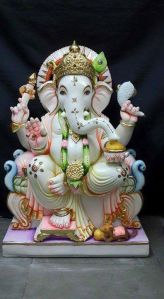 White Marble Ganesh Statue