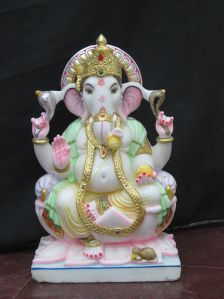 White Marble Ganesh Statue