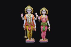 Marble Laxmi Narayan Statue