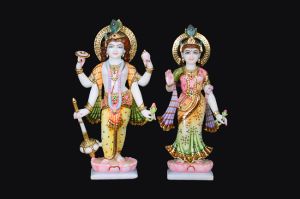 Marble Laxmi Narayan Statue