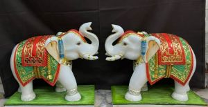 Marble Elephant Statue
