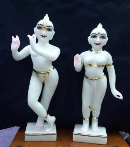 Marble Iskcon Radha Krishna Statue