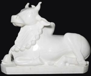 Marble Nandi Statue