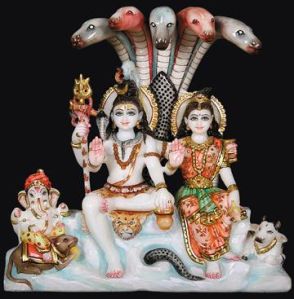 Marble Shiva Parvati Statue