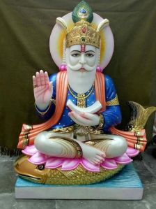 Marble Jhulelal Statue