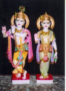 Marble Radha Krishna Statue