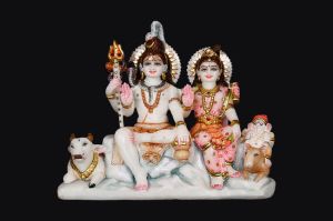 Marble Shiva Parvati Statue