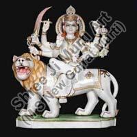 Marble Durga Statue 09