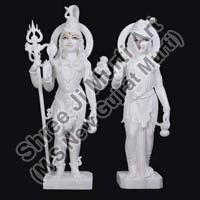 Marble Shiva Parvati Statue 05