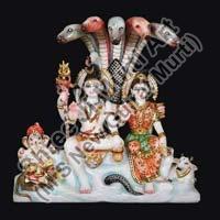 Marble Shiva Parvati Statue 09