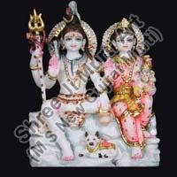 Marble Shiva Parvati Statue 12
