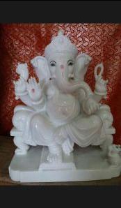 White Marble Ganesh Statue