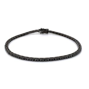 1.12 Ct Black Diamond Tennis Bracelet