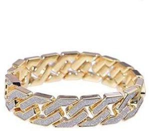 5.00 Carat Cuban Link Chain Hip Hop Bracelet Craft In 14k Yellow Gold