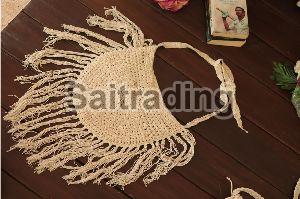 Hand Crochet White Sling Bag