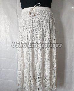 Crochet White Skirt