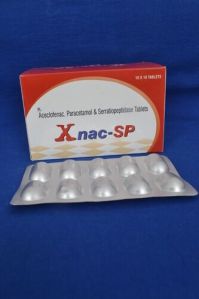 Aceclofenac Paracetamol Serratiopeptidase tablet