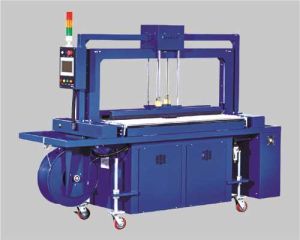 Q80DAP High Speed Automatic Strapping Machine with Power Roller Table & Top Press