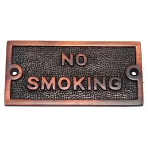 No Smoking Brass Sign