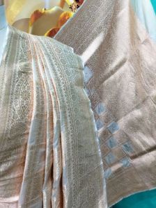 Mina Work Purple Banarasi Semi Katan Silk Sarees