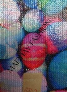 Multi Colored Embroidery Thread Work Fabric