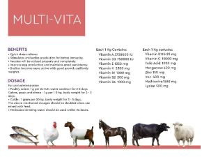 Multi-Vita Poultry Feeds Supplements