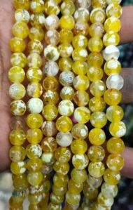 Yellow Honey Agate Faceted Necklaces