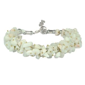 White Agate Chip Bracelet