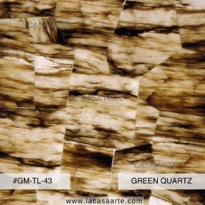 Green Quartz Semi Precious Stone Slab Tile