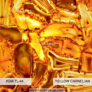 Yellow Carnelian Semi Precious Stone Slab