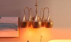 Antique Copper Tulip Chandelier