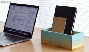 Hand Painted Wooden Desk Organizer