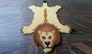 Jungle Lion Hand Tufted Woolen Carpet