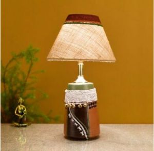 Jute Shade Hand Knitted Earthen Table Lamp