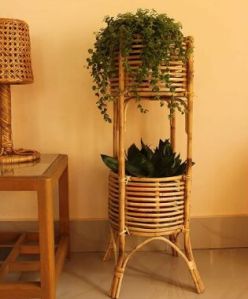 Natural Cane Flower Pot Stand