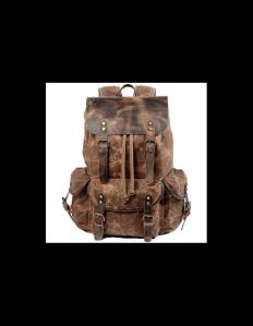 Waxed Canvas Leather Backpack