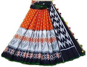 Mulmul Cotton Saree with Pom pom