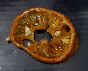 Dry orange slice with sugar