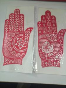 Henna Red Rubber Stencil