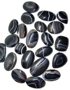 Black Banded Cabochon