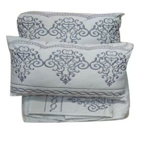 Embroidered Double Cotton Bedsheet Set