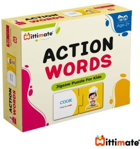 2 Pcs Action Words Jigsaw Puzzles | Fun &amp;amp; Learning Games for kids