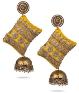 Traditional Gold Finish Jhumka Earrings