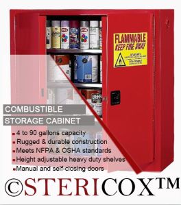 Combustible safety cabinet