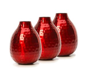 Aluminum Red Vase