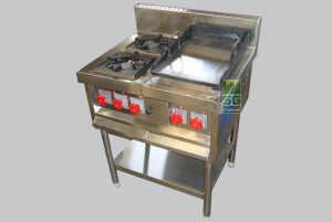 2 Burner Cooking Range with Dosa Plate