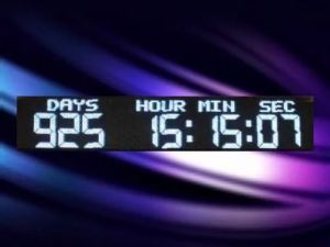 Large Countdown Days Digital Clock